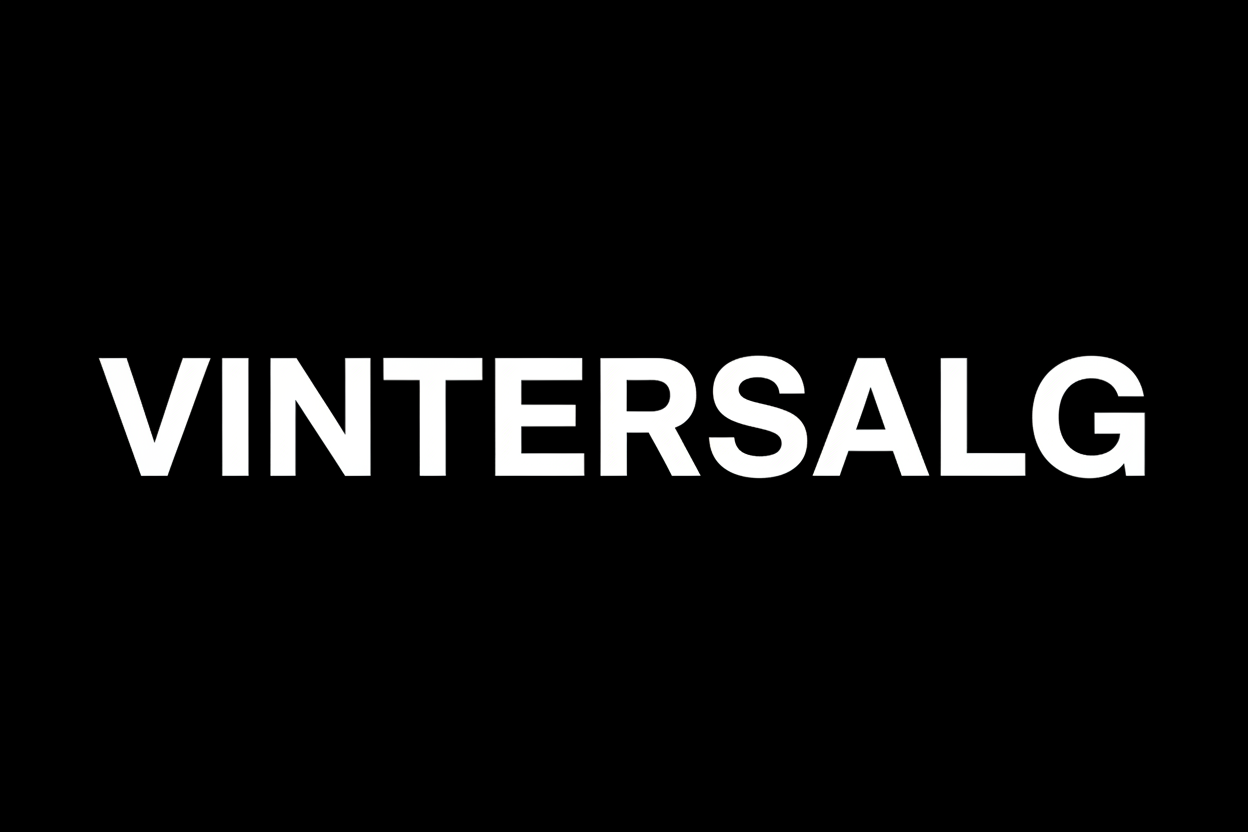 kan du lage et bilde i sort med hvit skrift;VINTERSALG