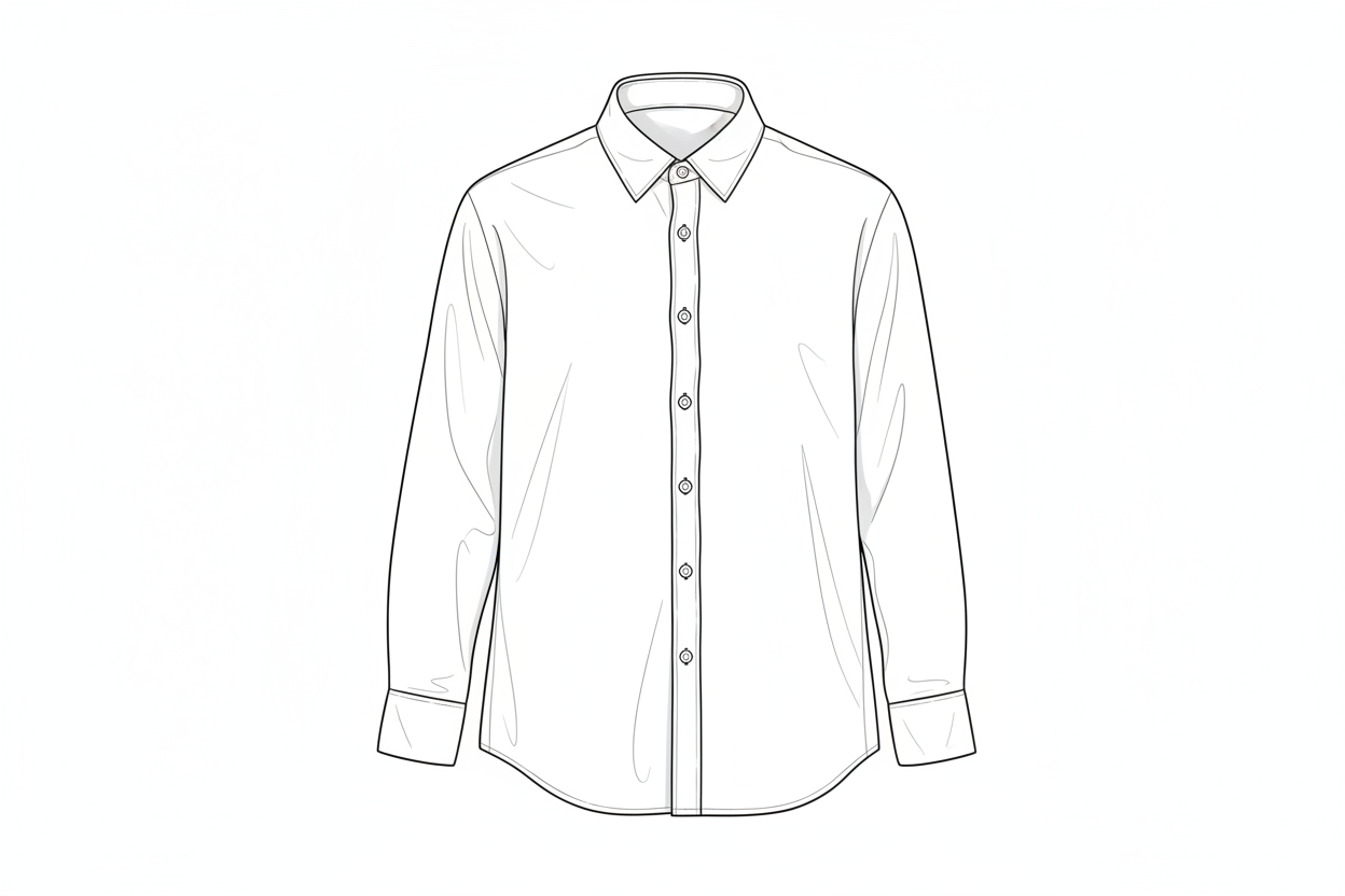 lag en strektegning av ei skjorte
