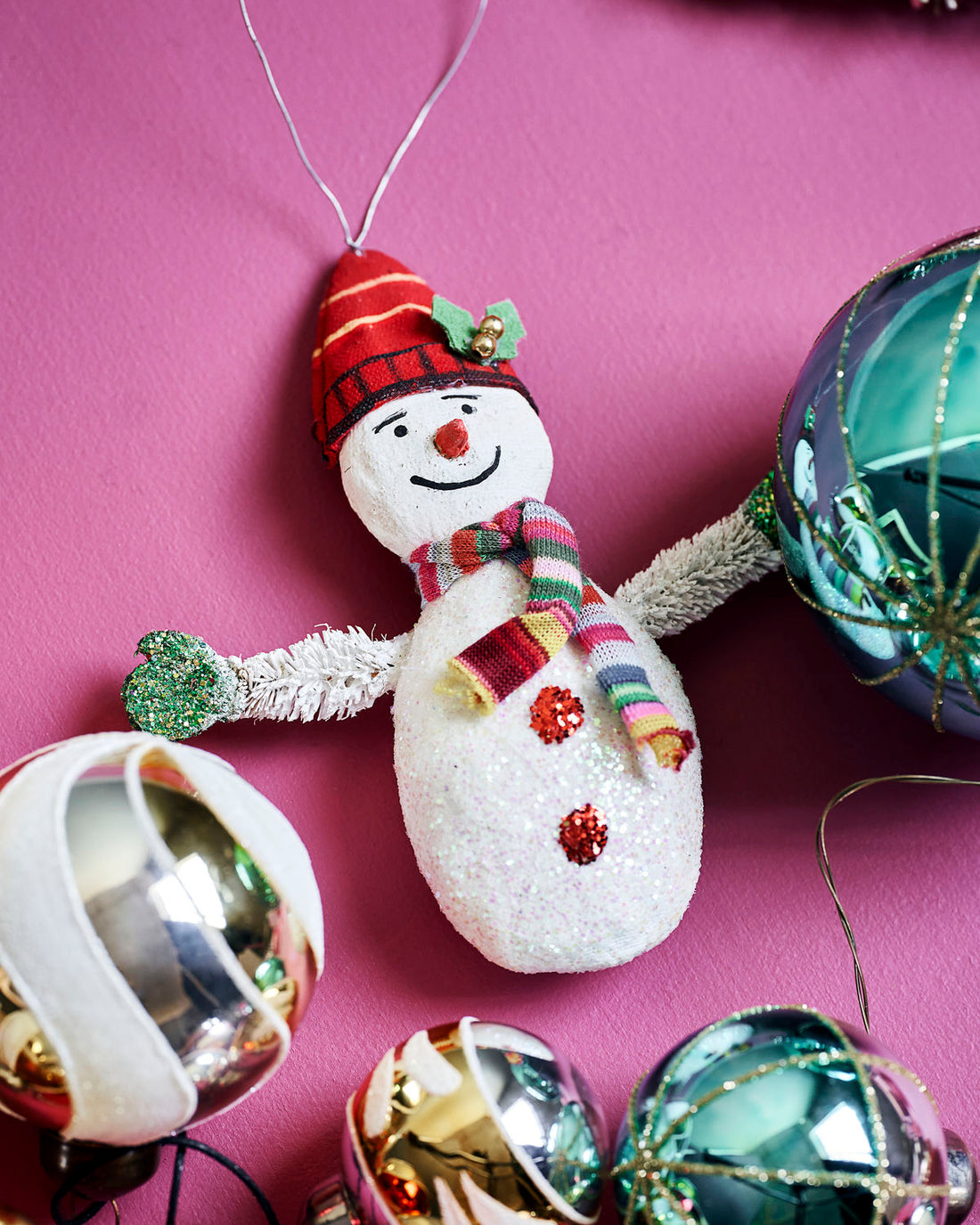 Ornament snowman Hvit